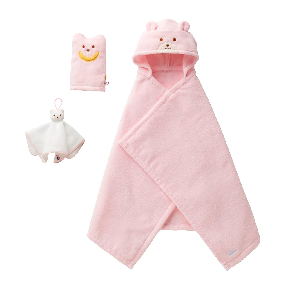 Amazon.co.jp: [ミキハウス] 無撚糸パイルバスポンチョセット